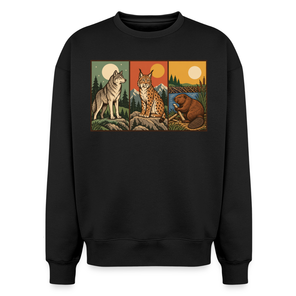 Die Rückkehrer Oversized Heavyweight Sweater - Schwarz