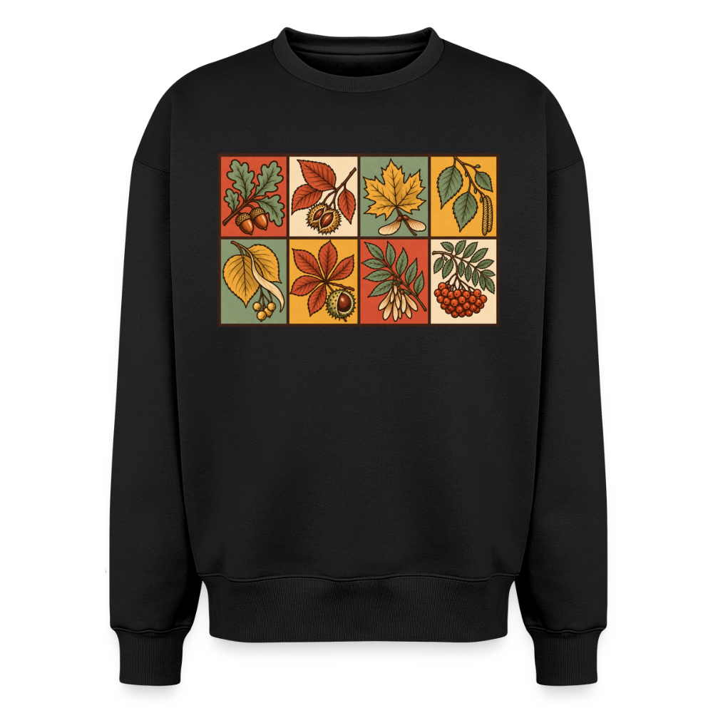 Waldblätter Oversized Heavyweight Sweater - Schwarz
