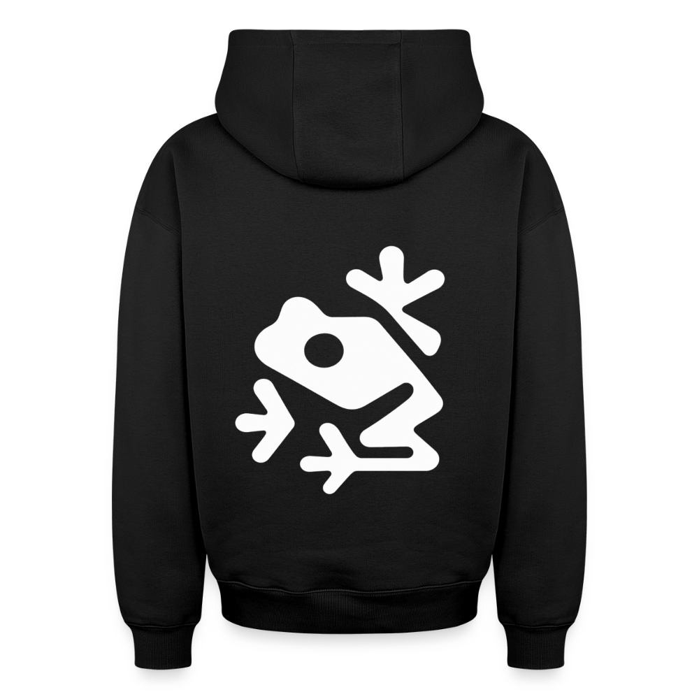 Frosch Oversized Heavyweight Hoodie - Schwarz