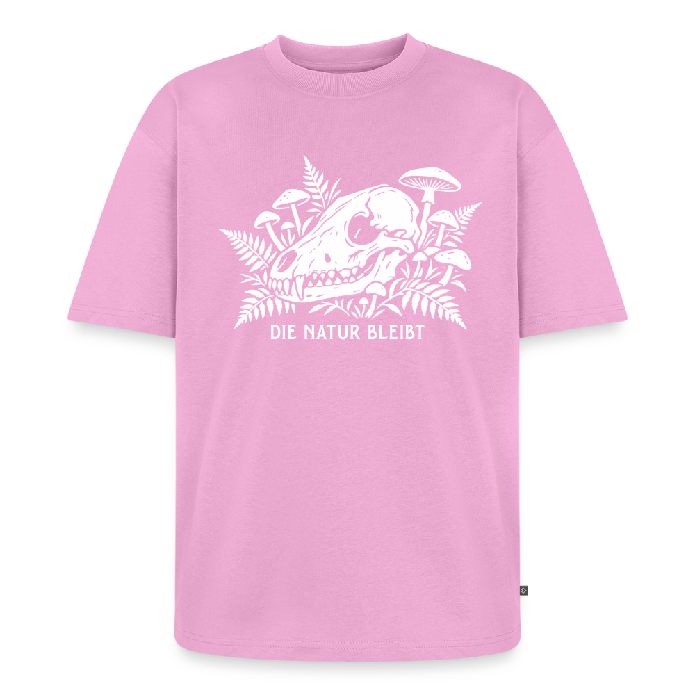 Die Natur bleibt Premium Oversized Bio T-Shirt - Verwaschenes Rosa