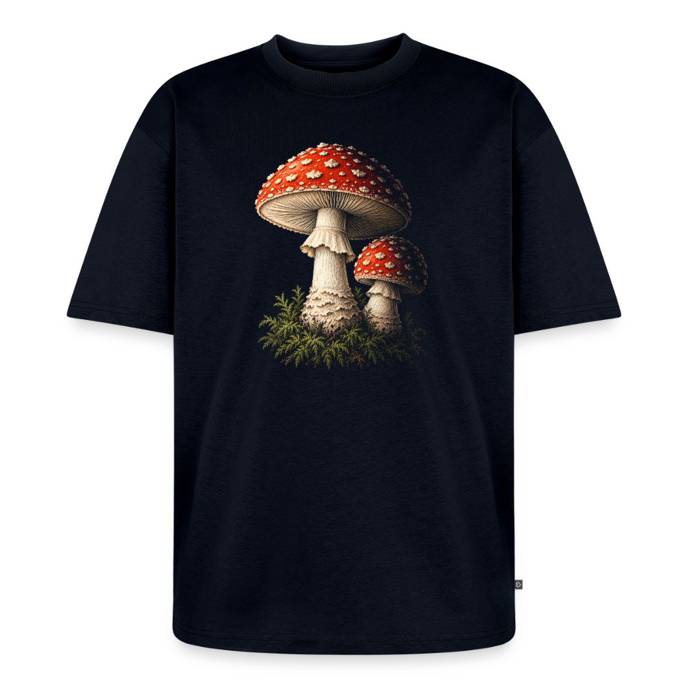 Fliegenpilz Premium Oversized Bio T-Shirt - Navy