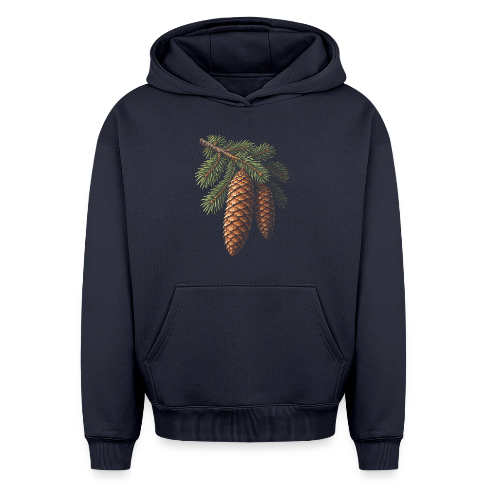 Tannenzapfen Oversized Heavyweight Hoodie - Navy