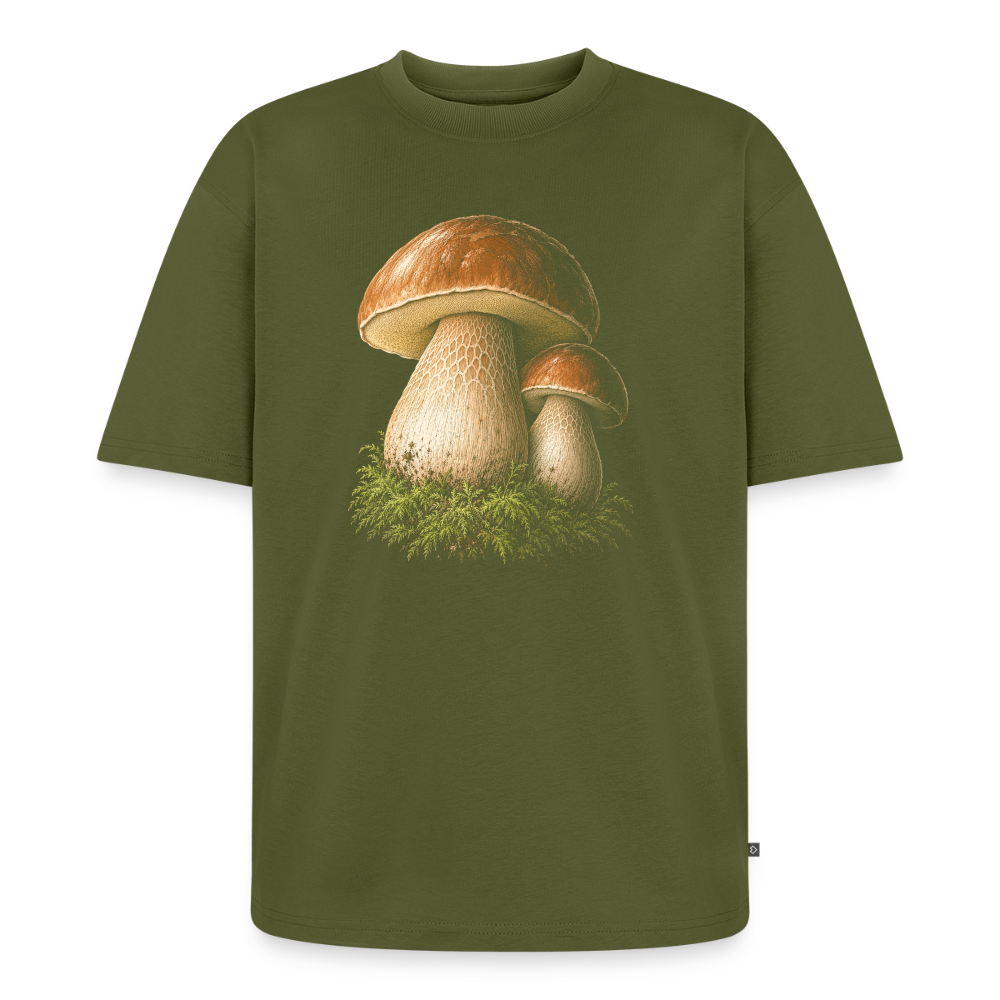 Steinpilz Premium Oversized Bio T-Shirt - Khaki