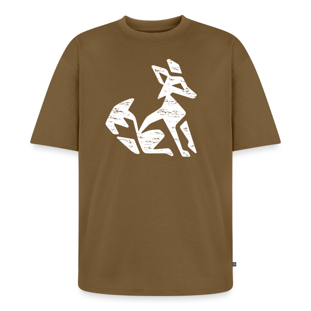Fuchs Premium Oversized Bio T-Shirt - Nussbraun