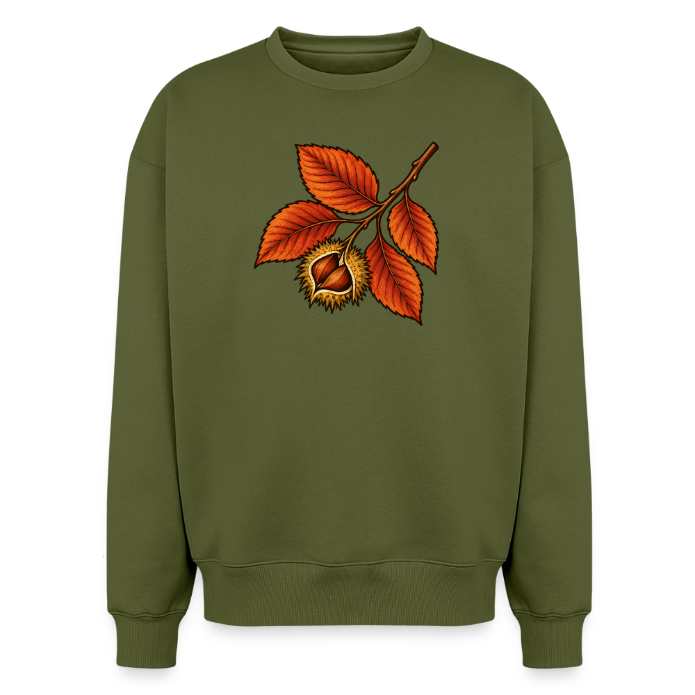 Buchenzweig Oversized Heavyweight Sweater - Khaki