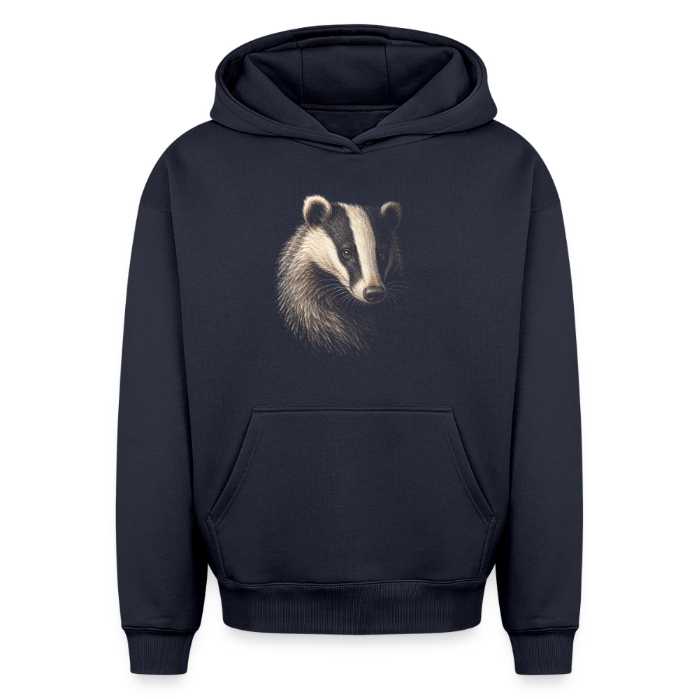 Dachs Oversized Heavyweight Hoodie - Navy
