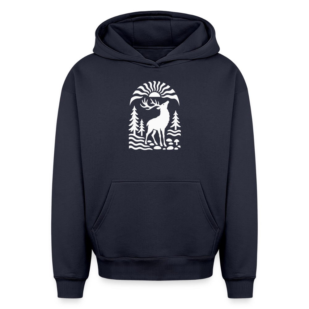 Hirsch Oversized Heavyweight Hoodie - Navy