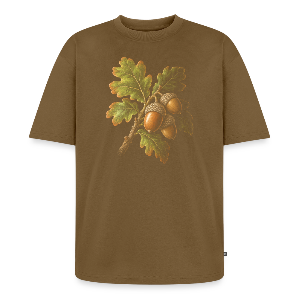 EIchenzweig Premium Oversized Bio T-Shirt - Nussbraun