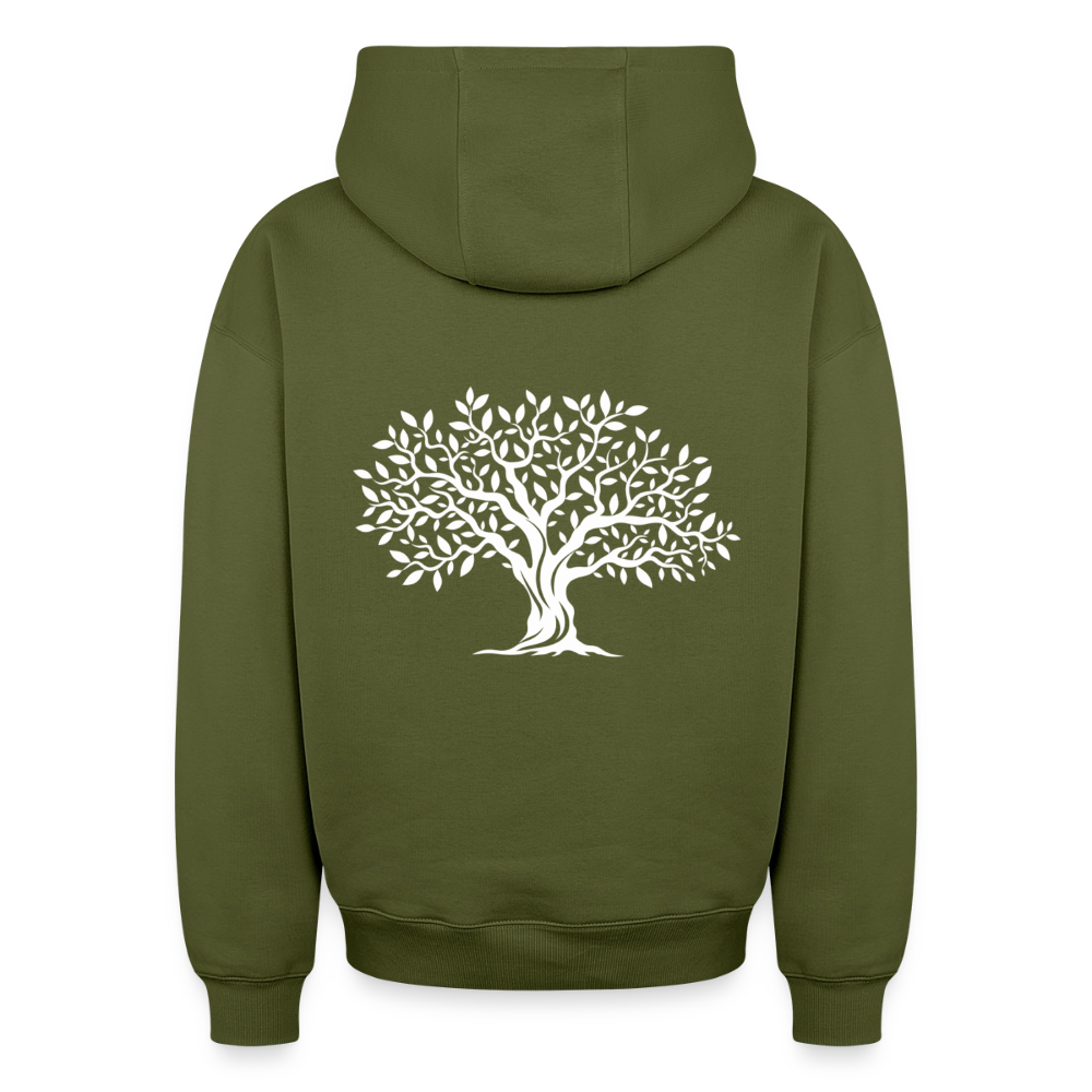 Baum Oversized Heavyweight Hoodie - Khaki