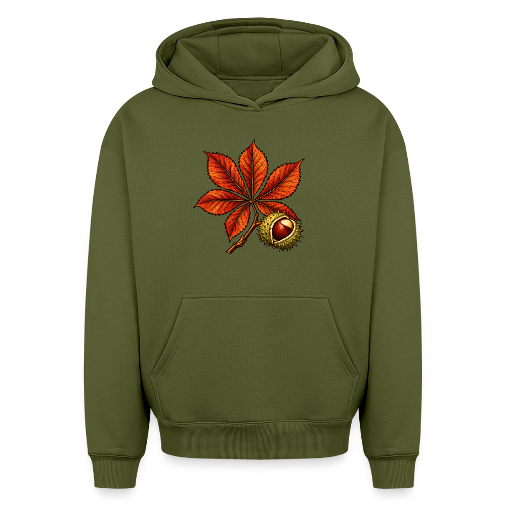 Rosskastanie Oversized Heavyweight Hoodie - Khaki