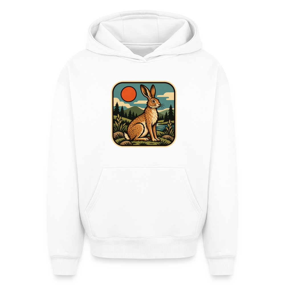 Hase Oversized Heavyweight Hoodie - Weiß