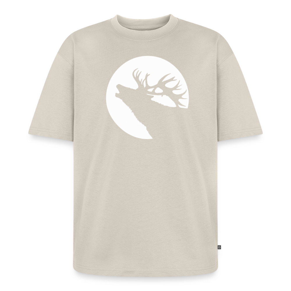 Hirsch Premium Oversized Bio T-Shirt - Beige