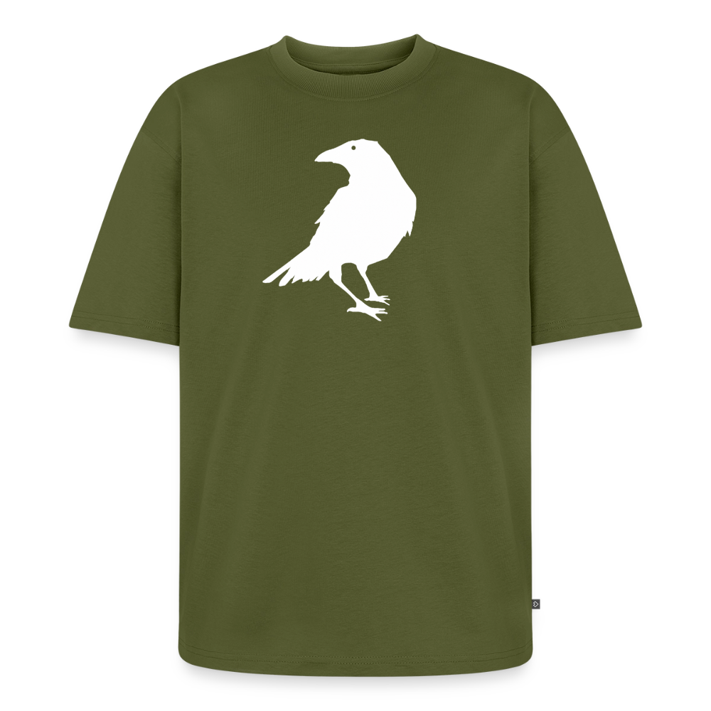 Krähe Premium Oversized Bio T-Shirt - Khaki