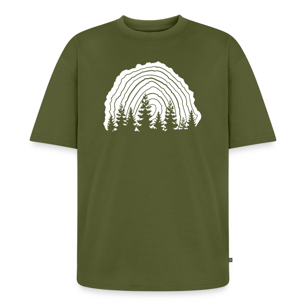 Holzschnitt Premium Oversized Bio T-Shirt - Khaki
