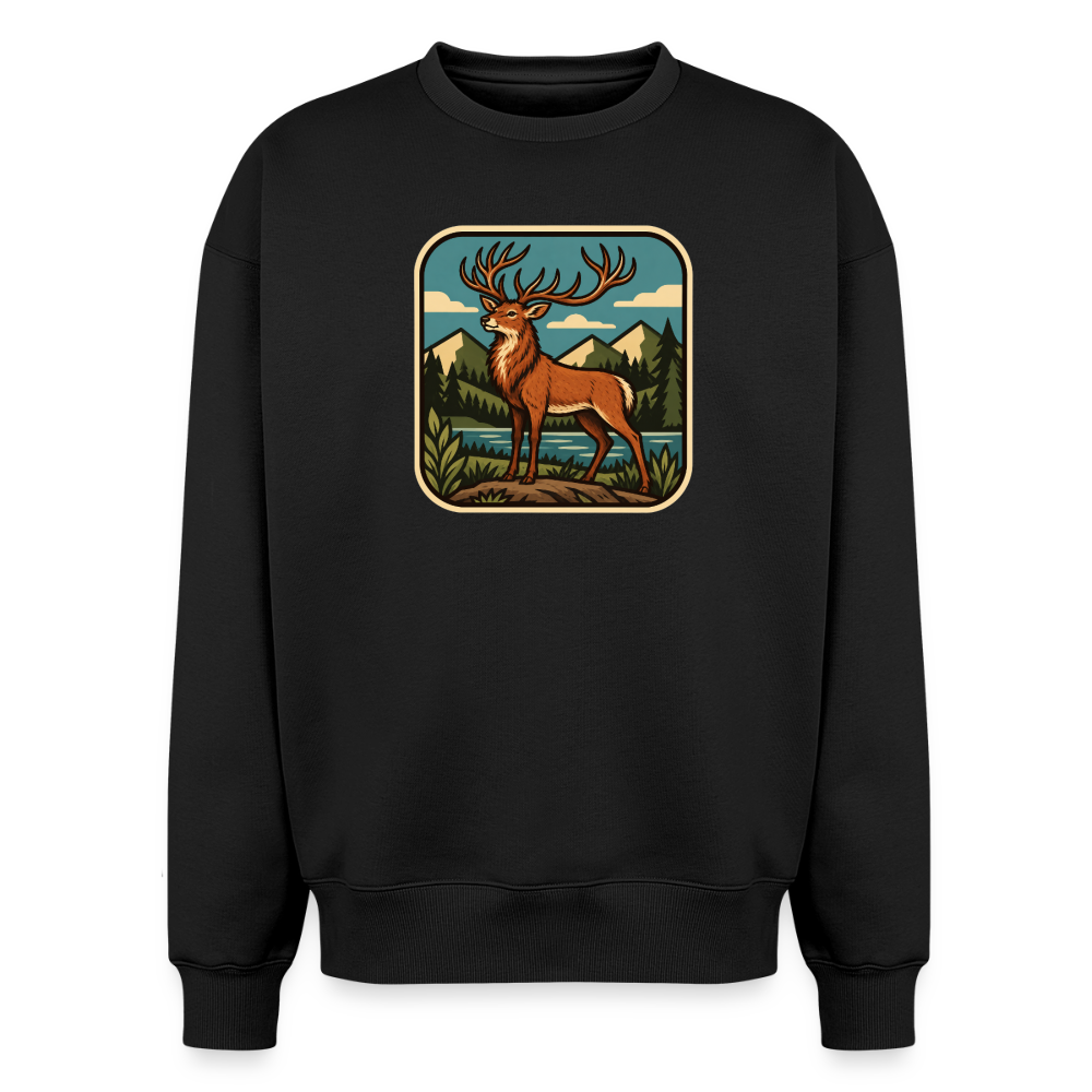 Hirsch Oversized Heavyweight Sweater - Schwarz