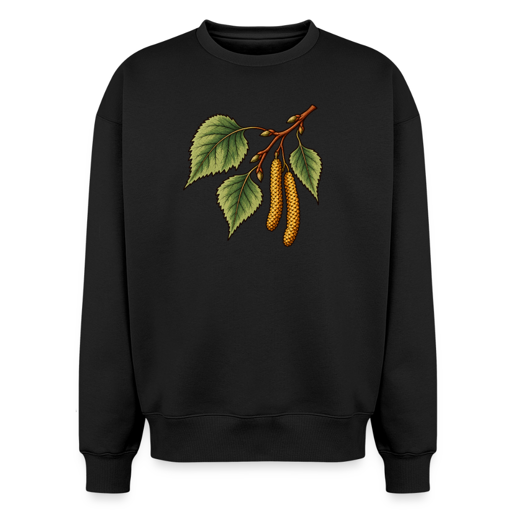 Birkenzweig Oversized Heavyweight Sweater - Schwarz