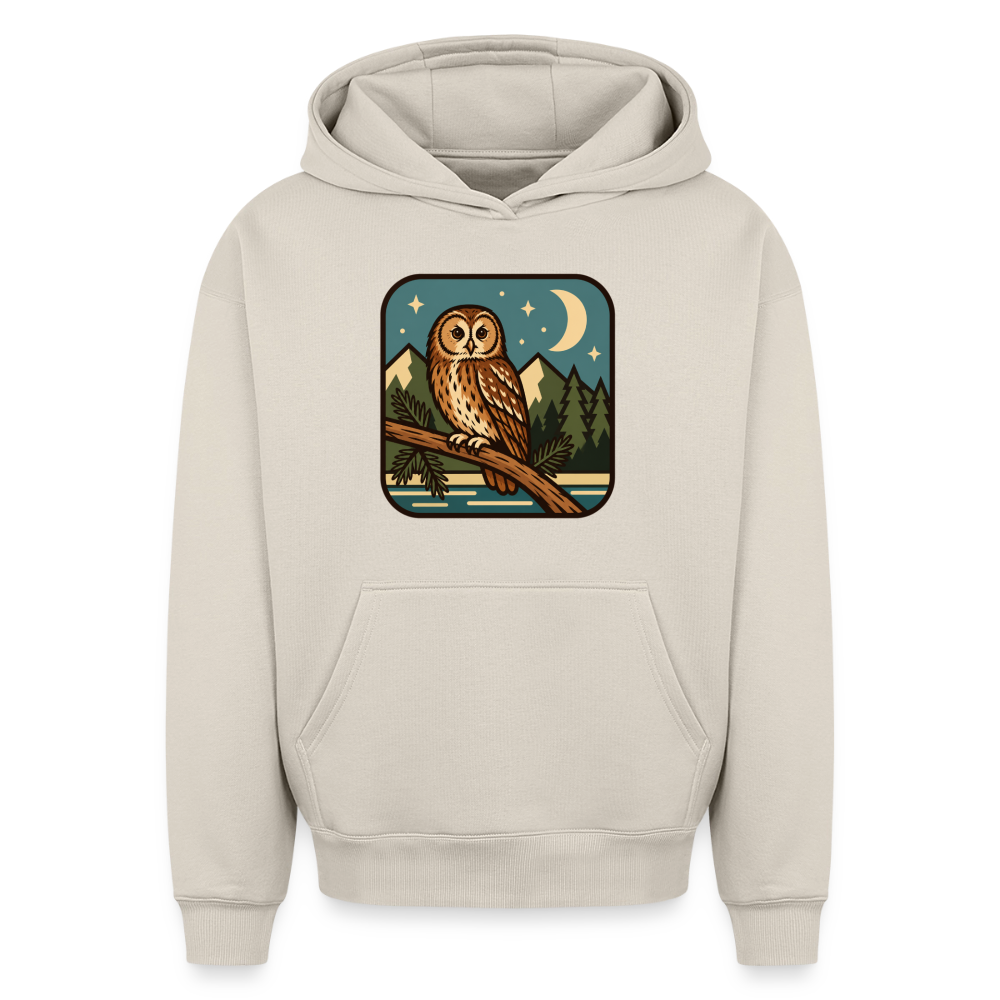 Eule Oversized Heavyweight Hoodie - Beige