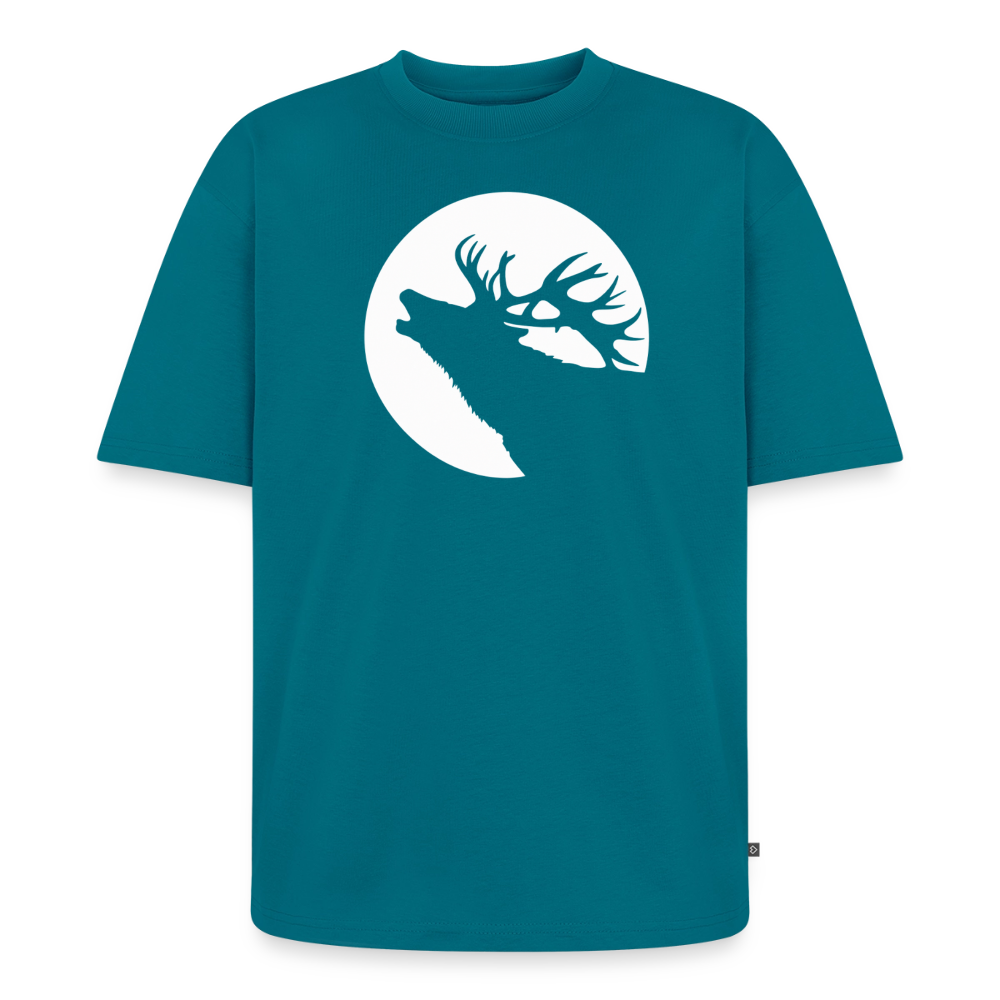 Hirsch Premium Oversized Bio T-Shirt - Petrol