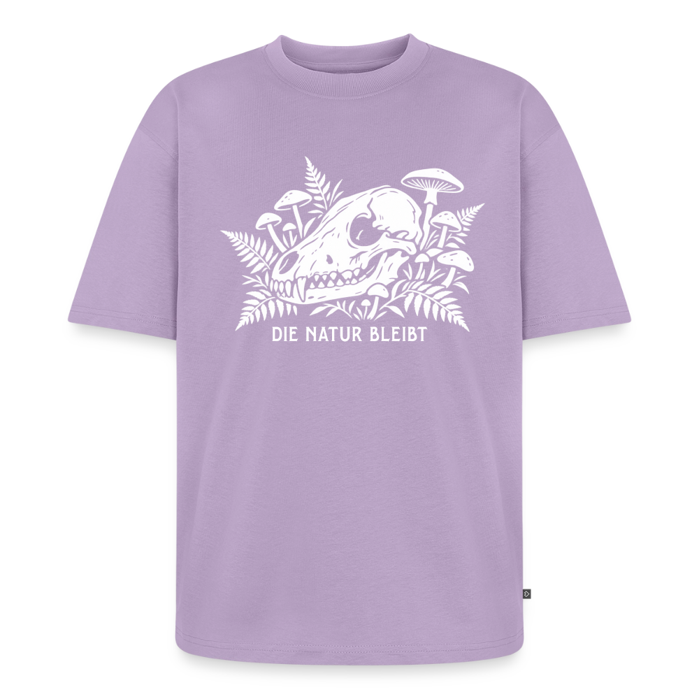 Die Natur bleibt Premium Oversized Bio T-Shirt - Lavendel