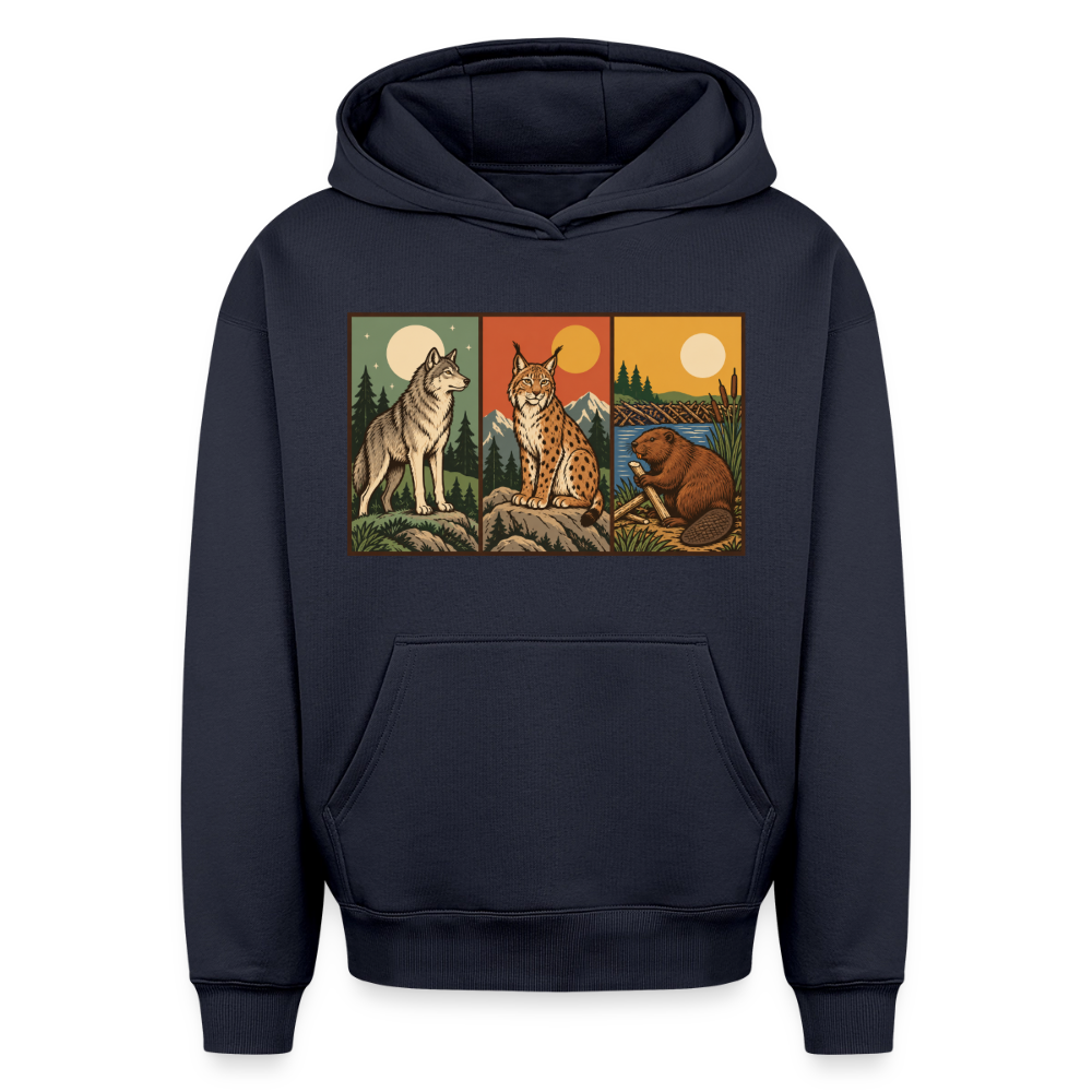 Die Rückkehrer Oversized Heavyweight Hoodie - Navy