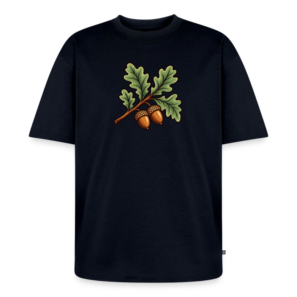 Eichenblatt Premium Oversized Bio T-Shirt - Navy