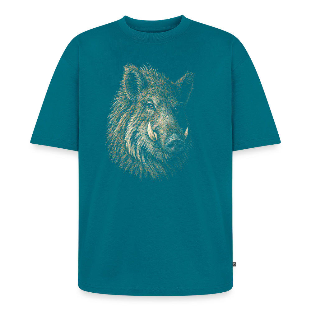 Eber Premium Oversized Bio T-Shirt - Petrol