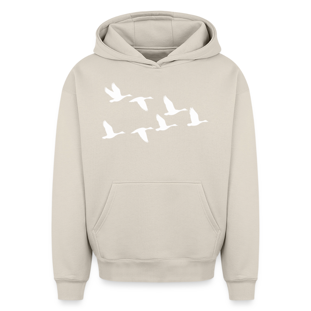 Wildgänse Oversized Heavyweight Hoodie - Beige