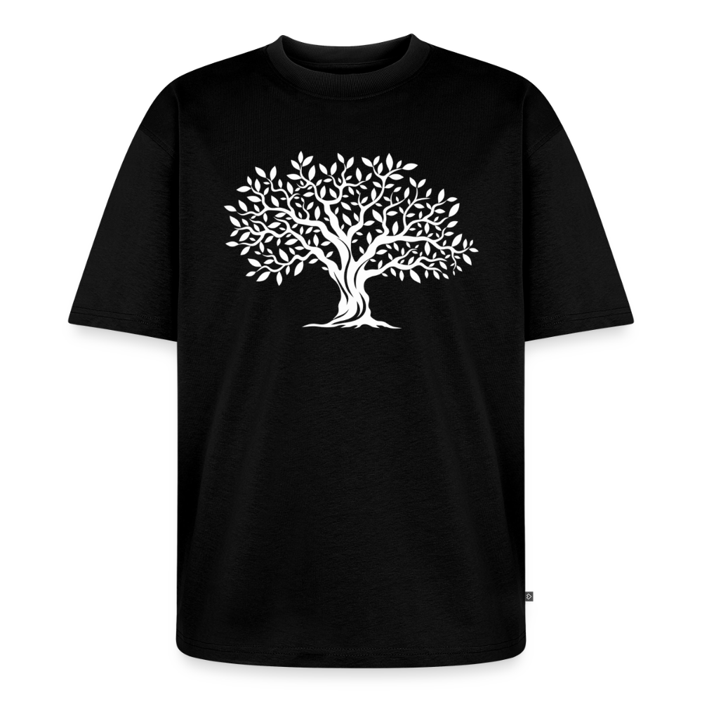 Baum Premium Oversized Bio T-Shirt - Schwarz