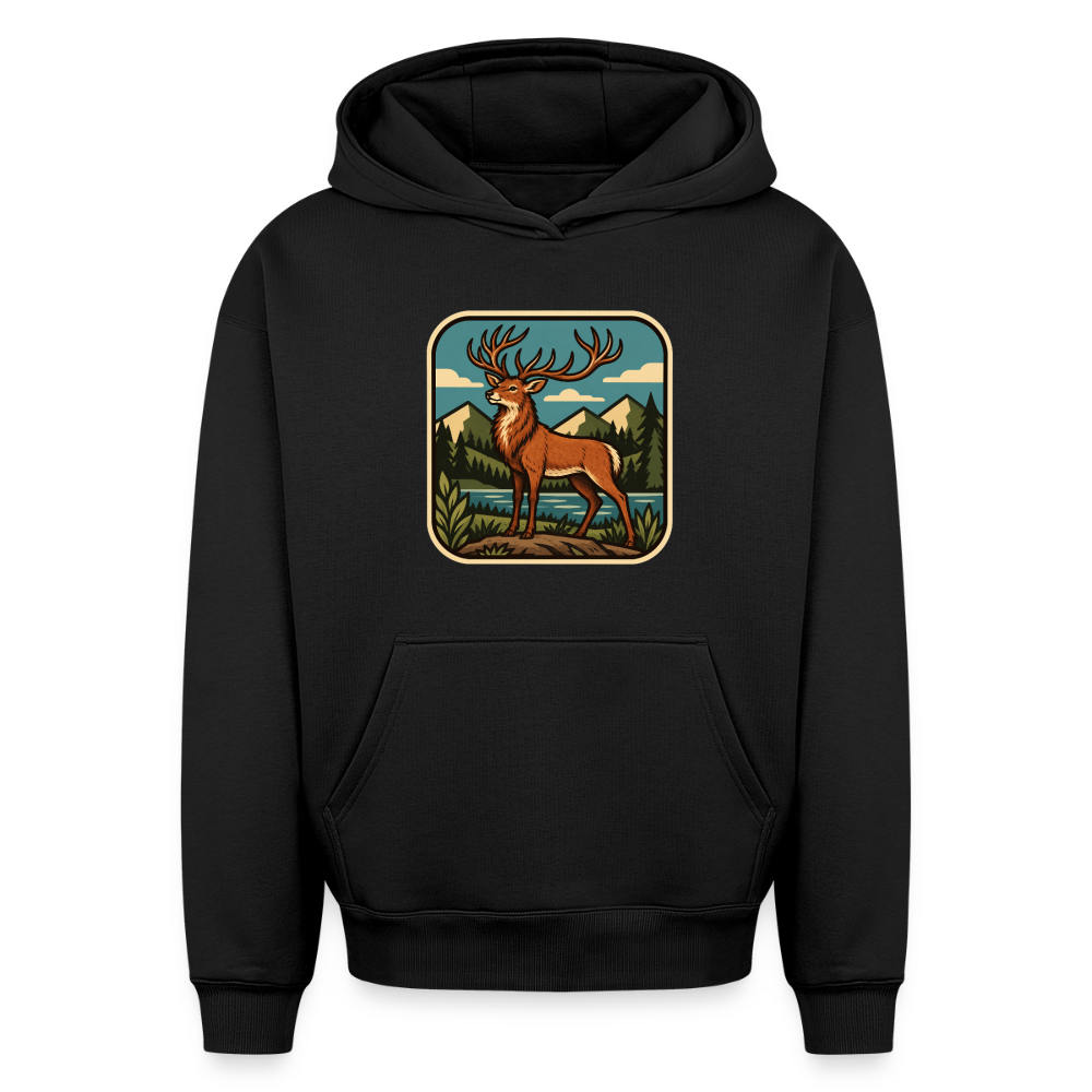 Walddhirsch Oversized Heavyweight Hoodie - Schwarz