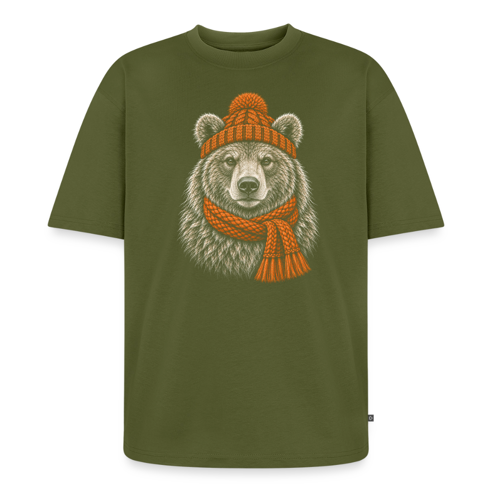 Bär Premium Oversized Bio T-Shirt - Khaki
