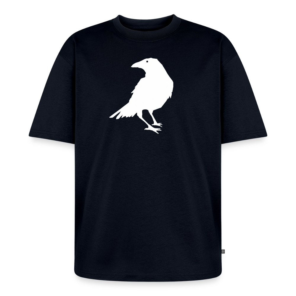 Krähe Premium Oversized Bio T-Shirt - Navy