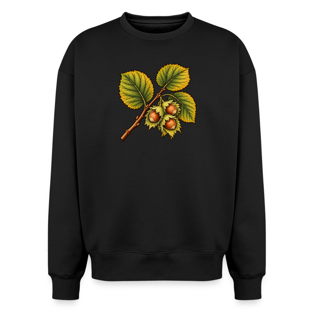 Haselzweig Oversized Heavyweight Sweater - Schwarz