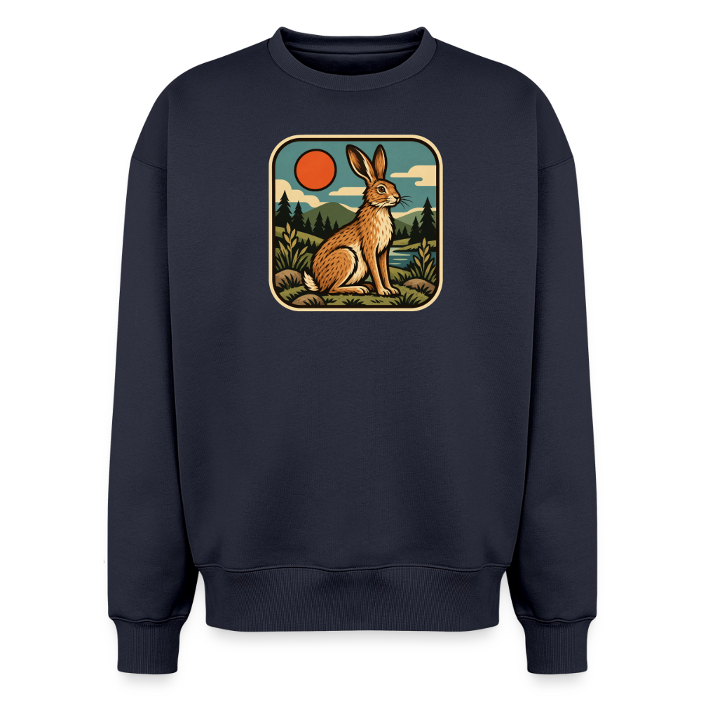 Hase Oversized Heavyweight Sweater - Navy