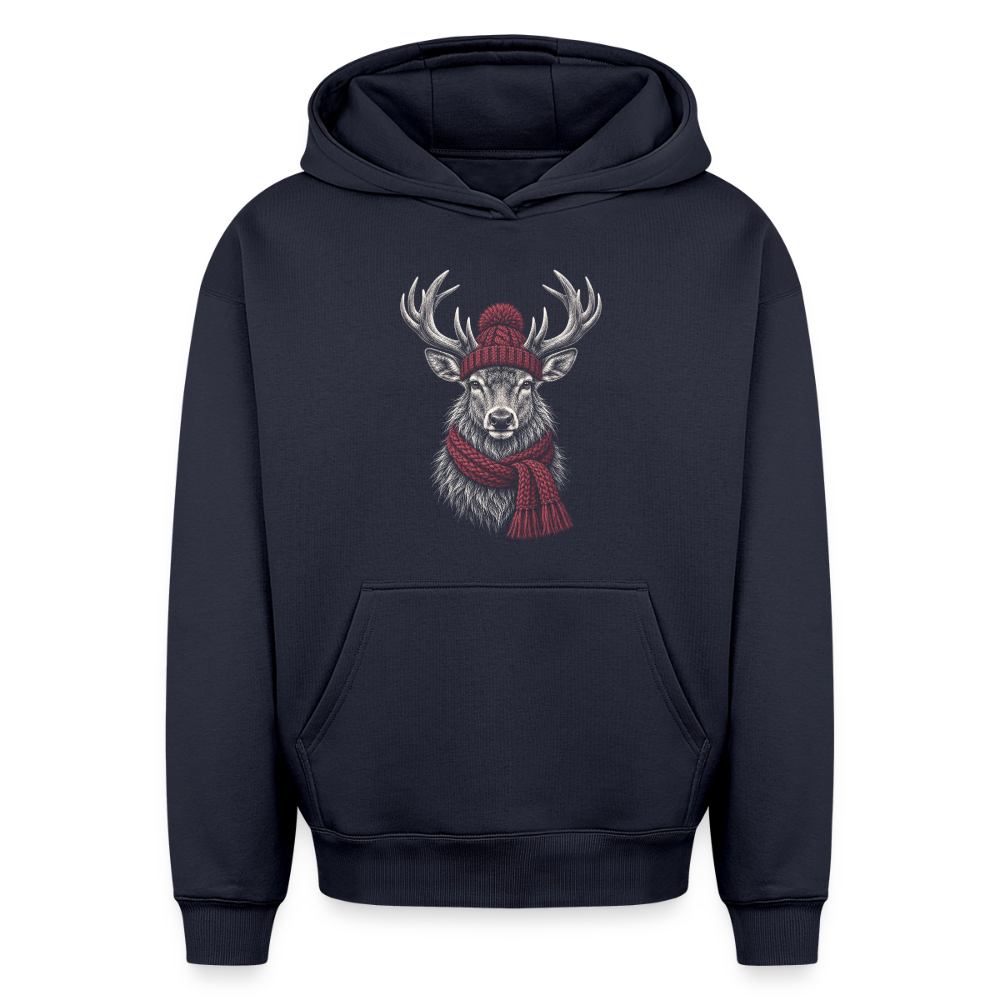 Hirsch Oversized Heavyweight Hoodie - Navy