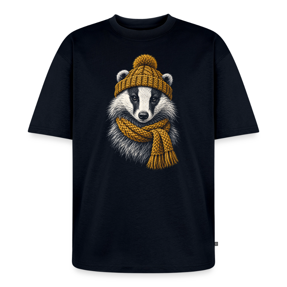 Dachs Premium Oversized Bio T-Shirt - Navy