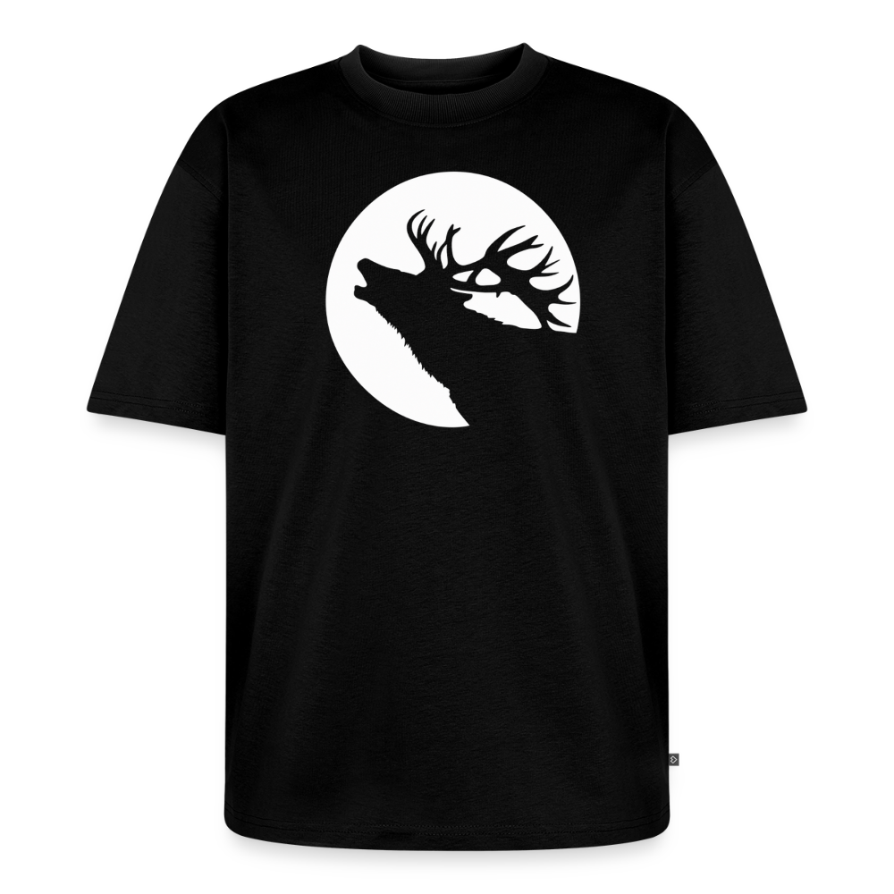 Hirsch Premium Oversized Bio T-Shirt - Schwarz