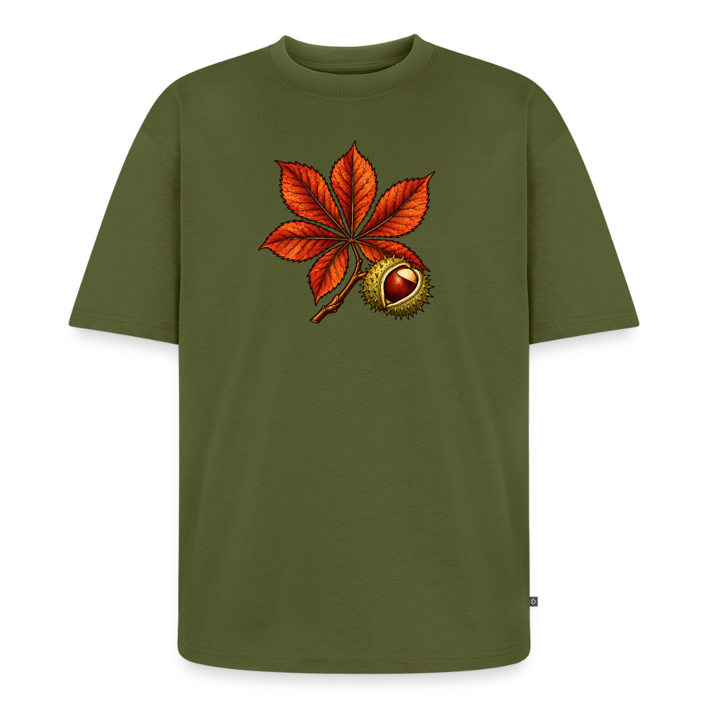 Rosskastanie Premium Oversized Bio T-Shirt - Khaki