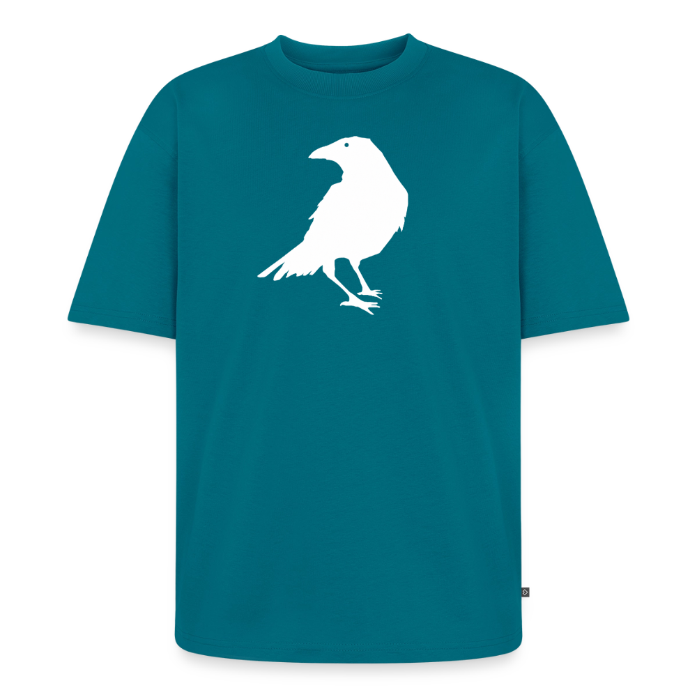 Krähe Premium Oversized Bio T-Shirt - Petrol