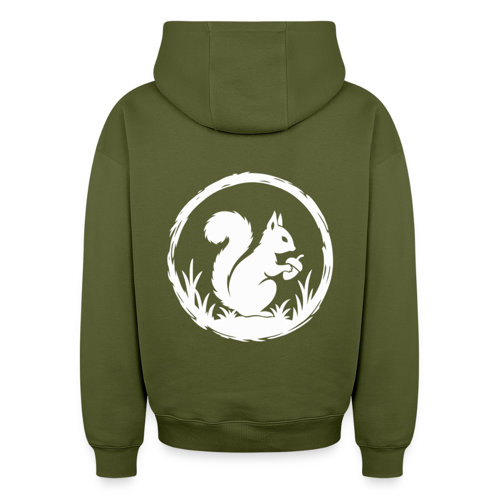 Eichhörnchen Oversized Heavyweight Hoodie - Khaki