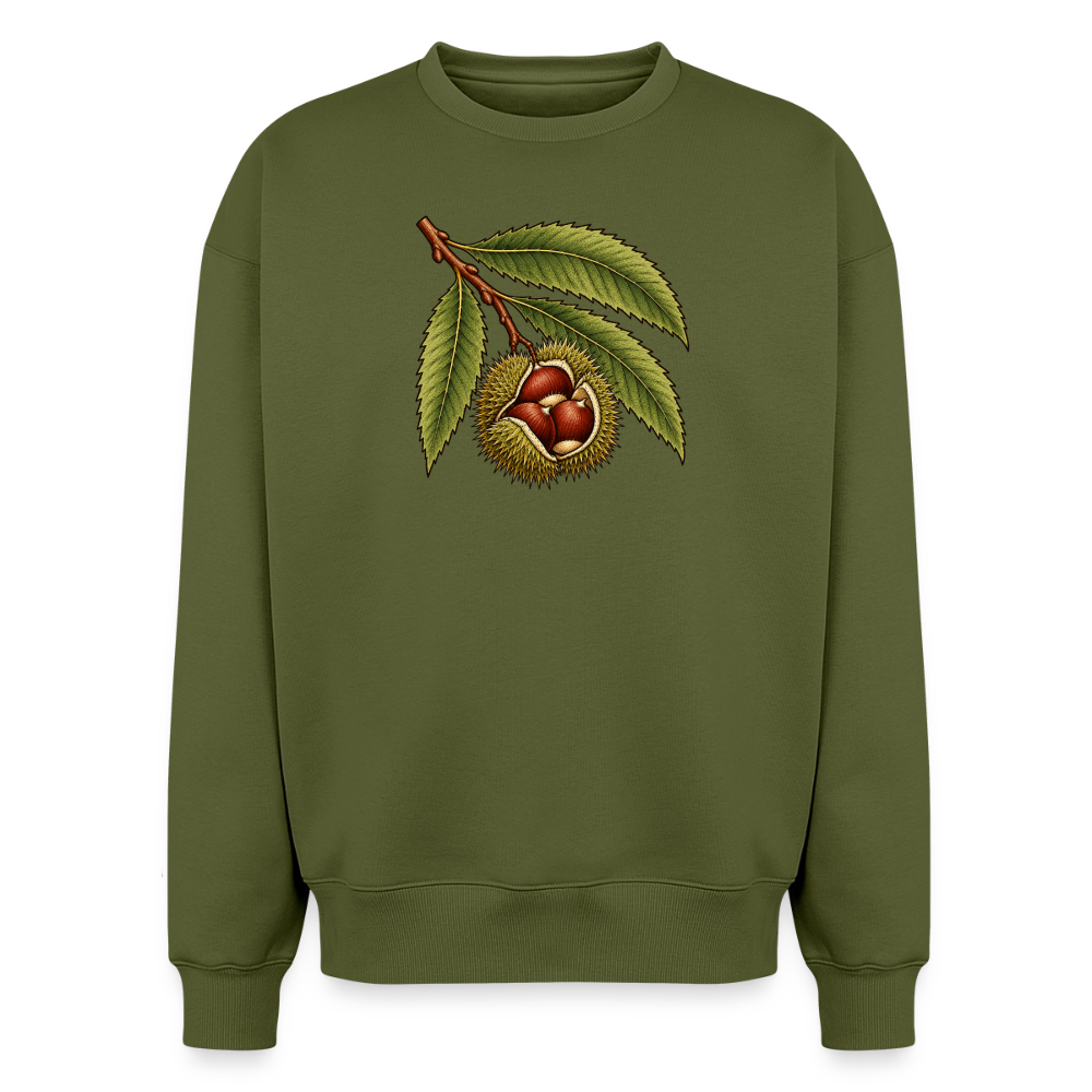 Esskastanie Oversized Heavyweight Sweater - Khaki
