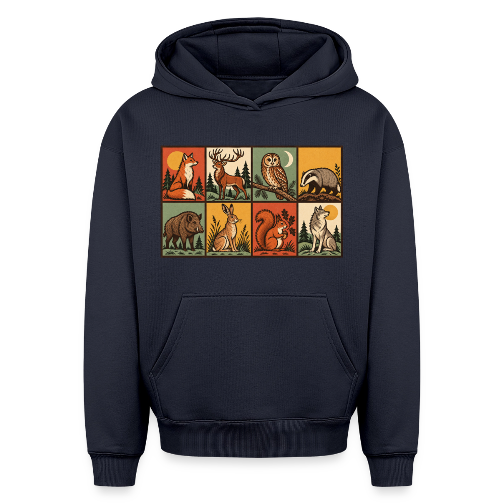 Waldtiere Oversized Heavyweight Hoodie - Navy