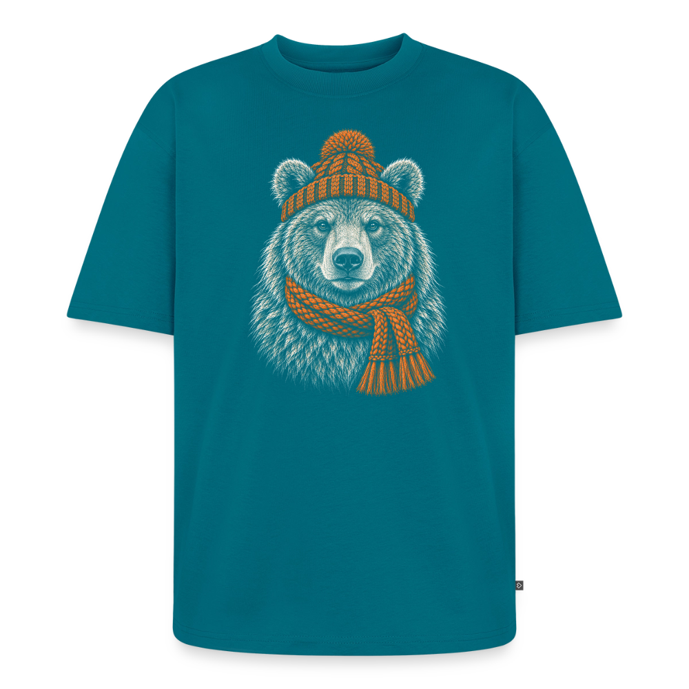 Bär Premium Oversized Bio T-Shirt - Petrol