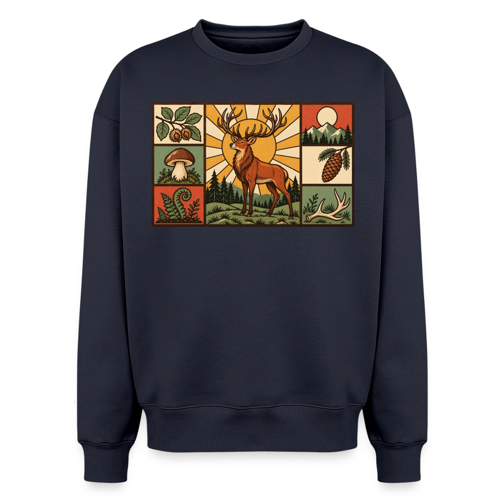 Wald Hirsch Oversized Heavyweight Sweater - Navy