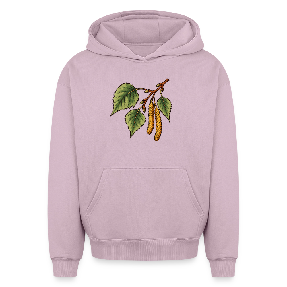 Birken Zweig Oversized Heavyweight Hoodie - Altrosa