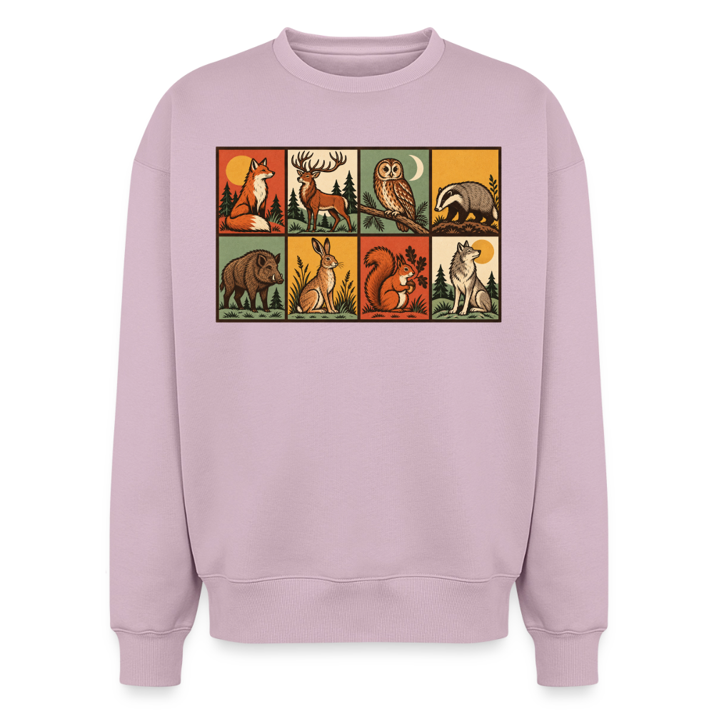 Wald Tiere Oversized Heavyweight Sweater - Altrosa