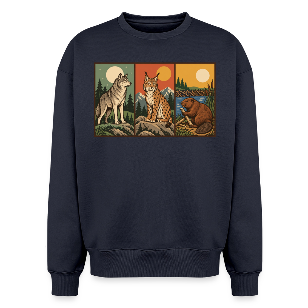 Die Rückkehrer Oversized Heavyweight Sweater - Navy