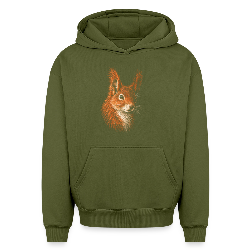 Eichhörnchen Oversized Heavyweight Hoodie - Khaki