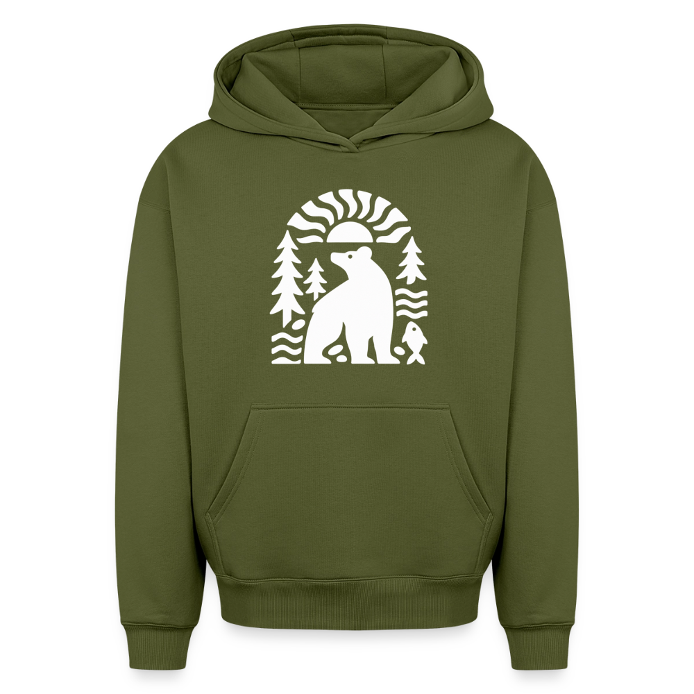 Bär Oversized Heavyweight Hoodie - Khaki