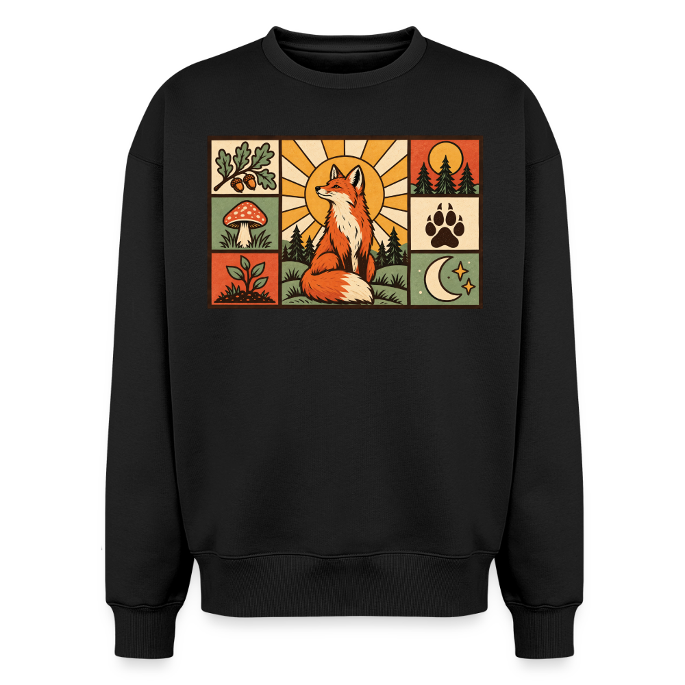 Wald Fuchs Oversized Heavyweight Sweater - Schwarz