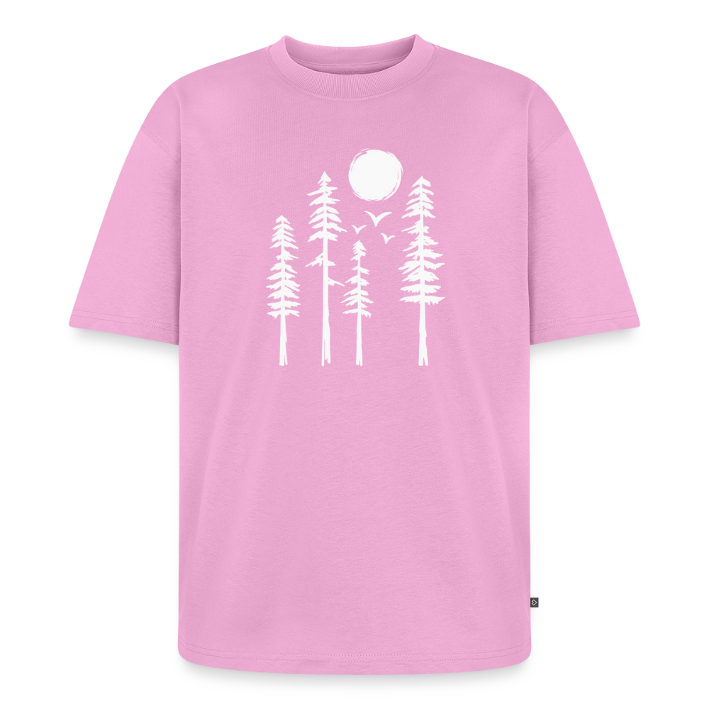 Tannen Wald Premium Oversized Bio T-Shirt - Verwaschenes Rosa